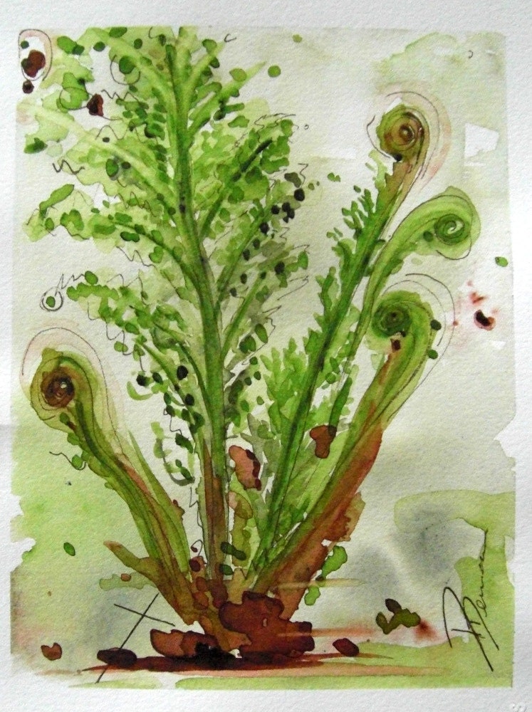 Ferns Modern Botanical Art Print