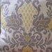Decorative Pillows Ikat Throw Pillow Damask Accent Pillow Two Gray Yellow Ikat Waverly Pillow Cushion Covers, 18x18 Throw Pillows