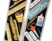 Back To School Bookmarks Set of 2- approx. 2 1/2 x 7 inches