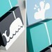 Whale Painting Series of 3 for a baby nursery, kids room or playroom (each panel 5x7"), Made to Order
