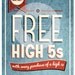 Free High 5 With Every Purchase of a High 10 8x10 Graphic Print