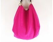 Hot pink canvas bag / shoulder bag / tote / handbag / Joy