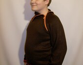 Brown and Orange Men sweater