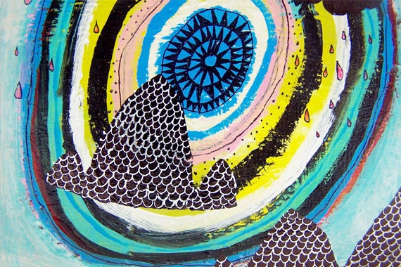 View in mind,Original Painting on wooden box 2011