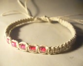 Hemp Jewelry Wish Bracelet Pink