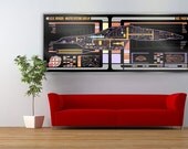 USS Voyager Star Trek LCARS Display 64x24 Print Large