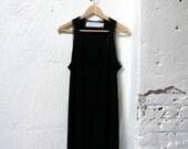 Black Jersey Maxi Nightgown- Racerback Tank