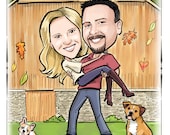Cute Save the Dates, Wedding Invitations, Custom Illustrated