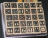BRAND NEW Studio G  wooden Alphabet stamp set (30 stamps)