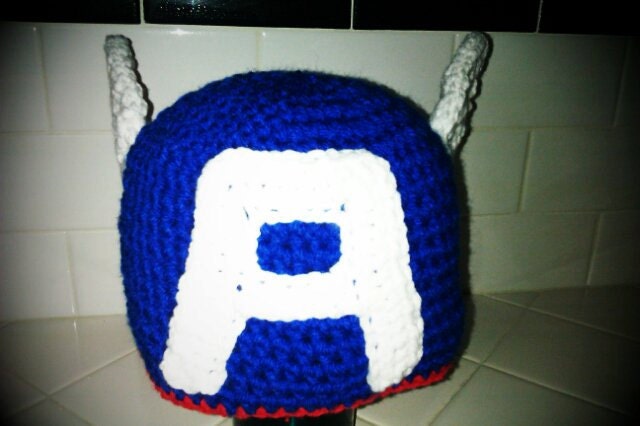 Crocheted Captain America Beanie