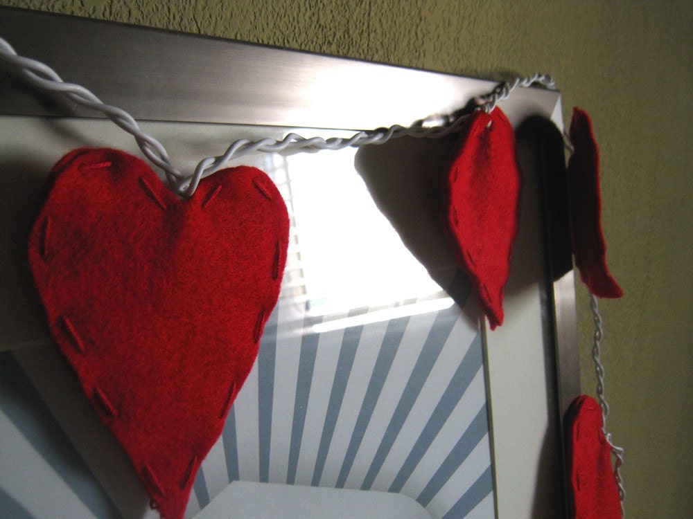 Felt Heart String Lights/Nightlight