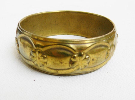 Vintage Brass Bangle Bracelet