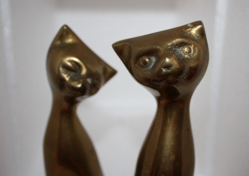 Vintage Metal Cat Figurines