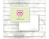 Personalized Owl Note Cards - Set of 10