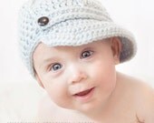 Boys Crochet Ball Cap - Custom Color & Size