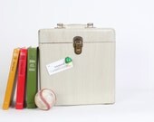 Vintage Faux Bois  Grey Wood Grain File Box