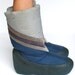 Size 9-10 Blue and grey moon boots