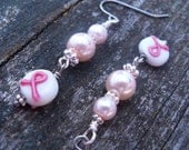 Pink Earrings, Breast Cancer Awareness, Hypoallergenic Surgical Stainless Steel