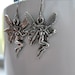 Antiqued Silver Fairy Earrings, Hypoallergenic, Surgical Stainless Steel