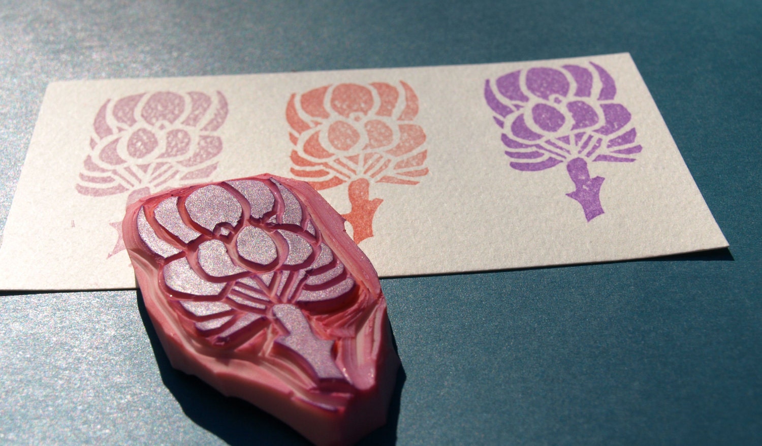 Box Flower Rubber Stamp Scrapbook Embellishment Supply Homemade Wedding Engagement