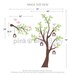 Birds & Bird Houses Tree  Wall Decal ,  Nursery Kids Removable Wall Decal, Bird House Decal