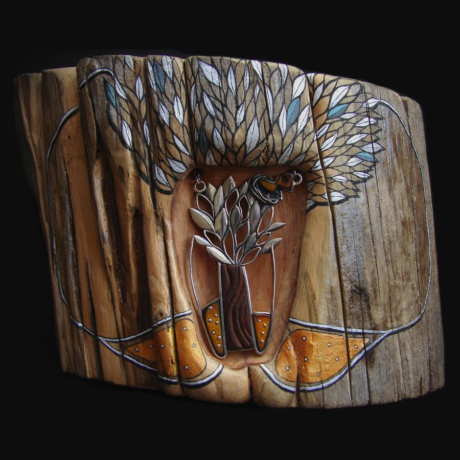 tree in the wood, jewel object, silver pendant