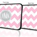 Custom LAPTOP MACBOOK Sleeve Light Pink Chevron Gray Monogram 11" 12" 13" 14" 15" - Personalized Monogram - Design Printed on Front AND Back