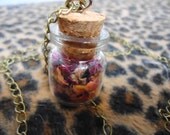 Rose bud filled pendant