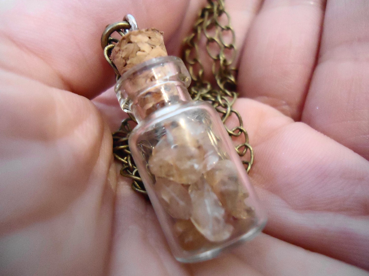 Citrine filled pendant