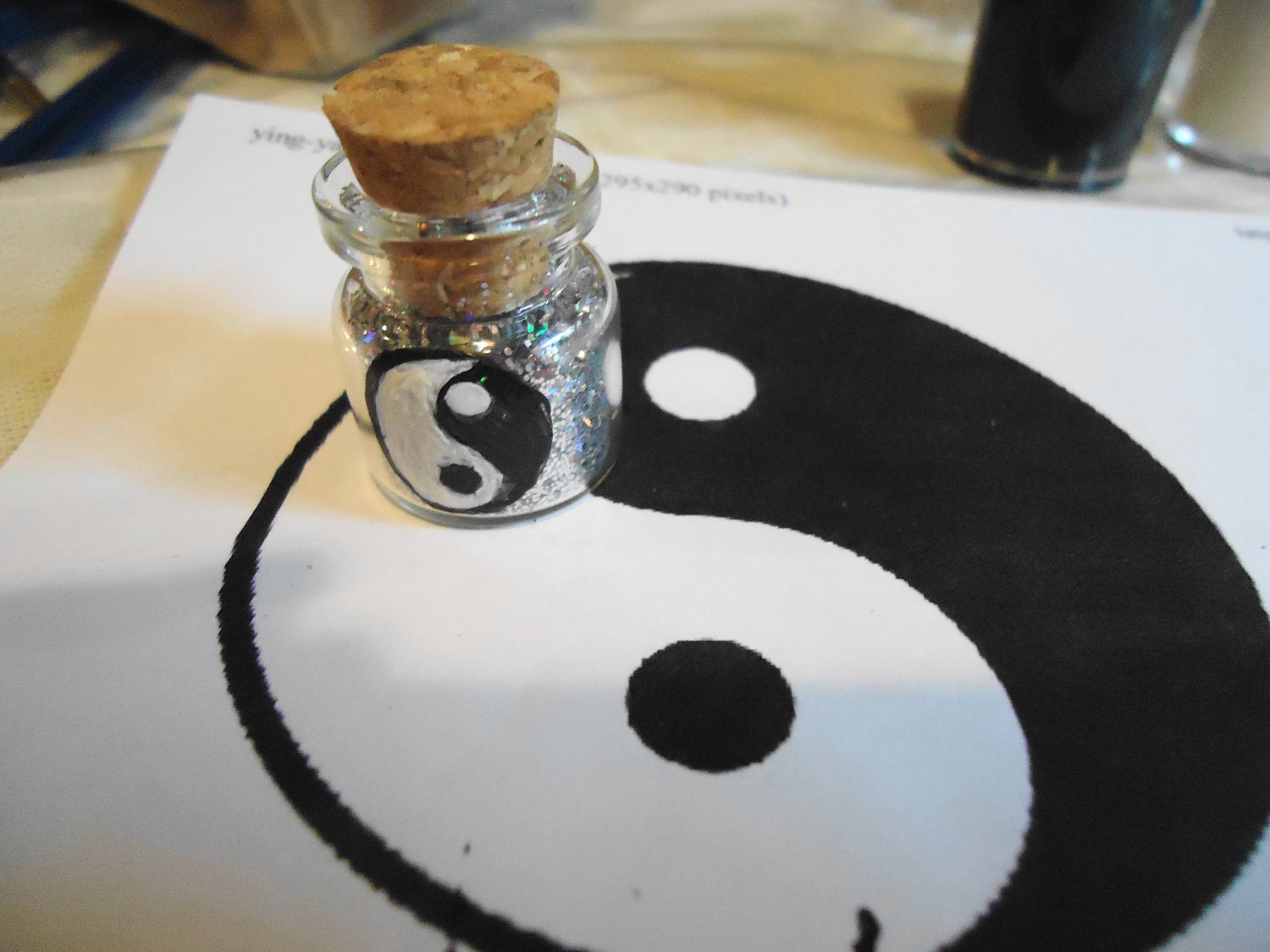 Yin Yang vial pendant