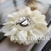 130mm Double layers large chiffon flower Bride Sacred Wedding Bridesmaid Bouquet corsage brooch pin off White shell Ivory