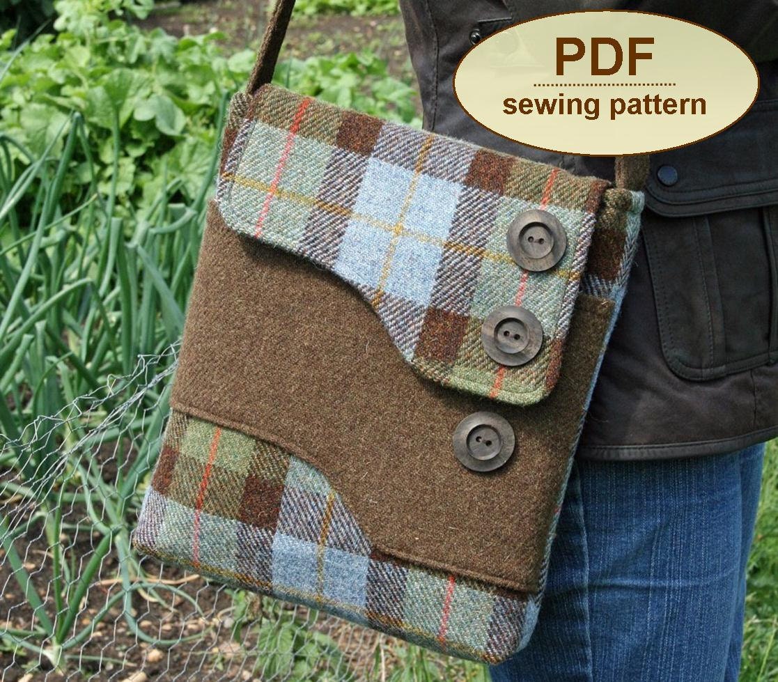 Sewing pattern to make the Melford Messenger Bag - PDF pattern INSTANT DOWNLOAD