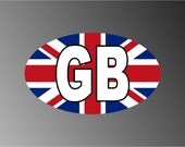 Great Britain England Flag Bumper Sticker Euro Decal 3" X 5"