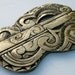 ceramic gold guitar - wall hanging - home decor - 10Kt gold painted - musical instrument - sculpture - wall art