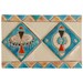 native american tile - colorful trivet - housewares plate - decorative coaster - ceramic - textured - wall art - 'zuni tile 3'