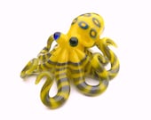 Blue Ringed Octopus Glass Pendant