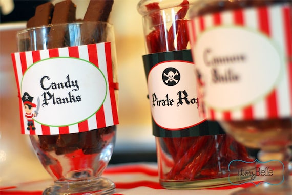 Lil' Pirates Labels - PRINTABLE FOLDING LABELS by Itsy Belle Il_570xn