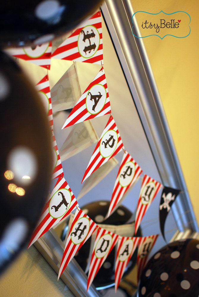 Lil' Pirates Collection Banner -INSTANT DOWNLOAD PRINTABLE Party banner by Itsy Belle Il_570xn