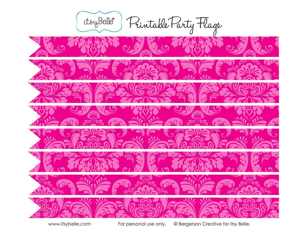 INSTANT DOWNLOAD Fairy Tale Collection - PRINTABLE Party Flags by Itsy Belle