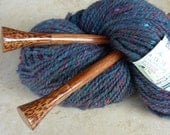 Peace Fleece Blueberry Borscht by Halycon worsted weight knitting yarn wool mohair blend 5 plus skeins
