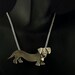 Sterling Silver Dachshund Necklace - DiDi