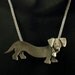 Sterling Silver Dachshund Necklace - DiDi