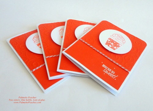 Notes - Thank You / Note Cards You're So Sweet - Creamsicle- Set of 4
