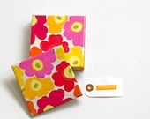 Tile coasters, Marimekko Unikko Bright, set of 4