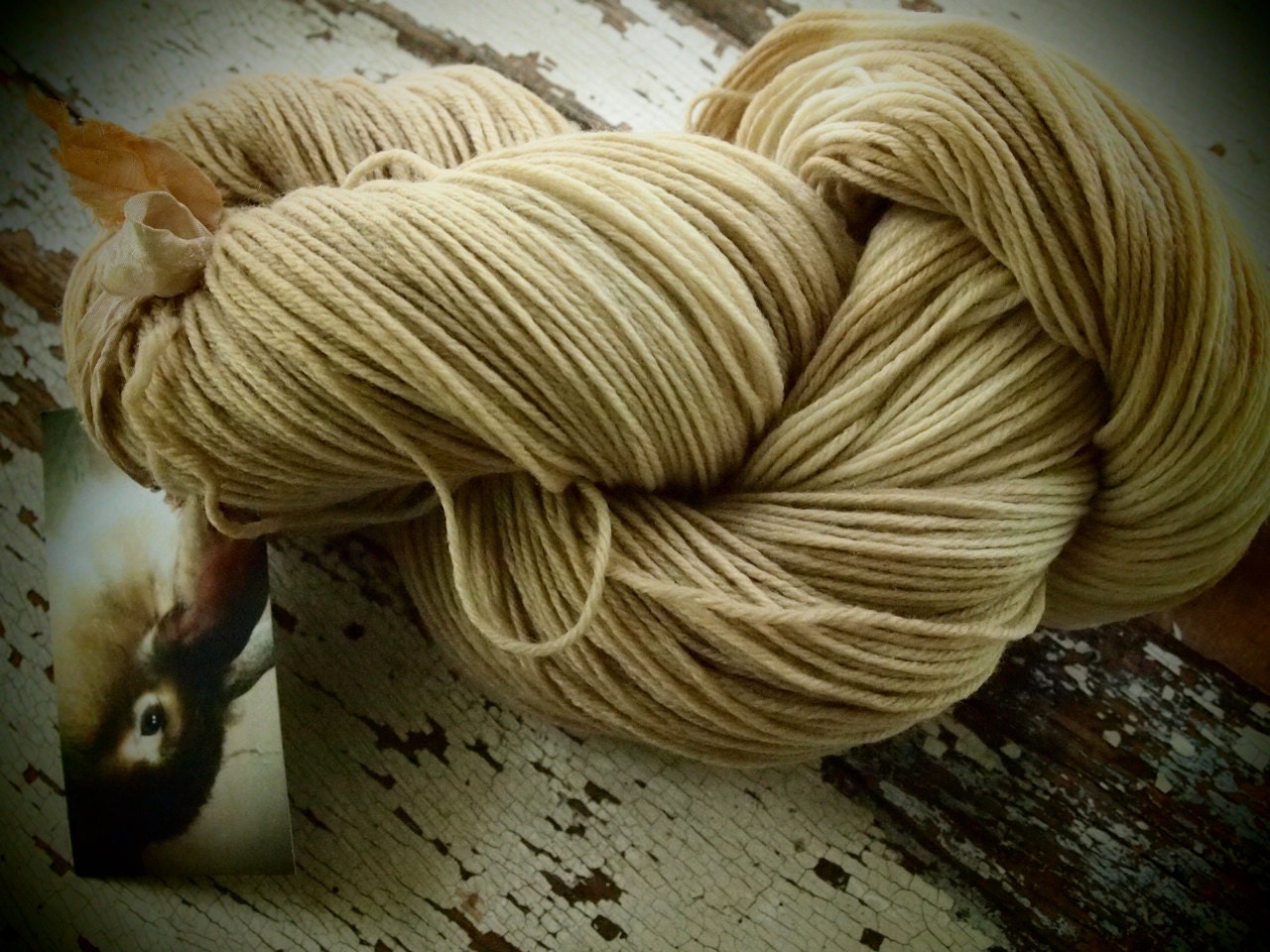 SALE naturally dyed sock yarn, bronze fennel