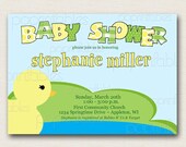Duck Pond Baby Shower Invitation - Boy or Girl Gender Neutral - Custom Digital - Printable