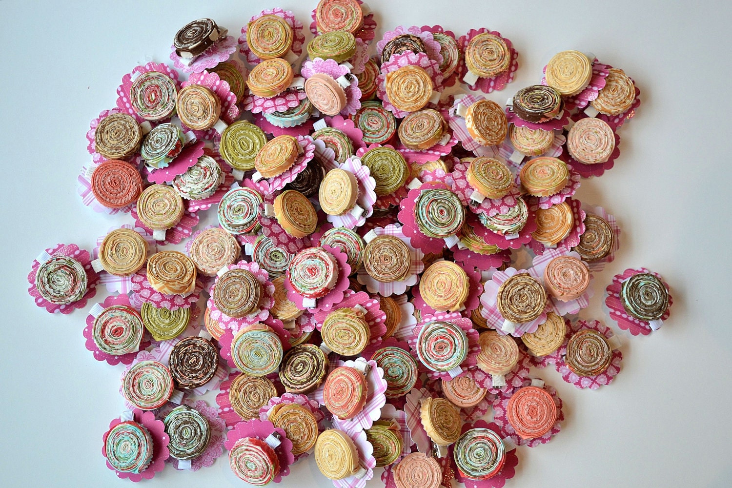Grab Bag Surprise Fabric Rosettes (Small) - Set of 3