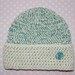 Toddler Alpaca Hat, natural with teal