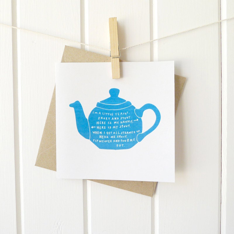 I'm a Little Teapot - greeting card