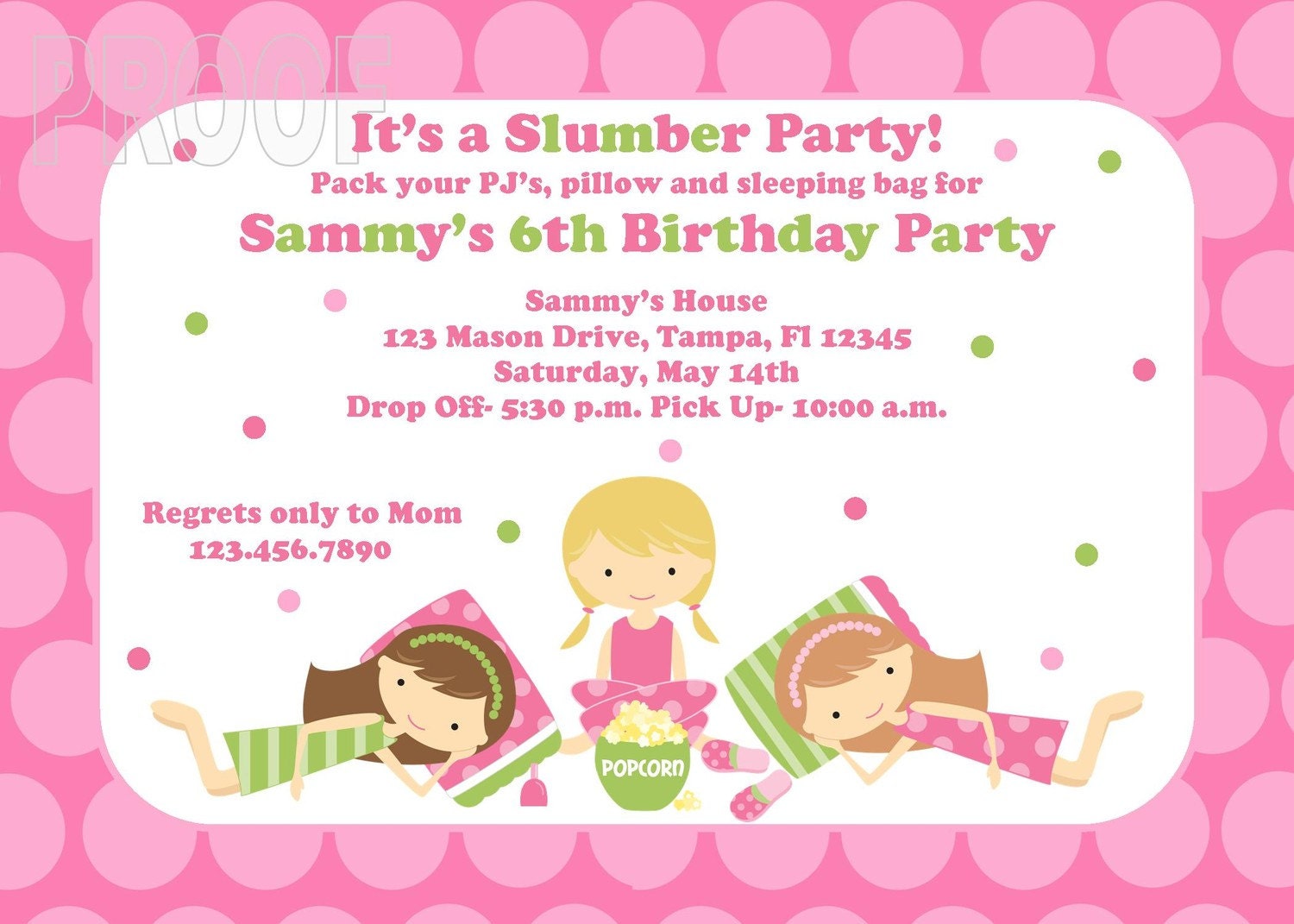 Slumber Party Custom Invitations Il_170x135